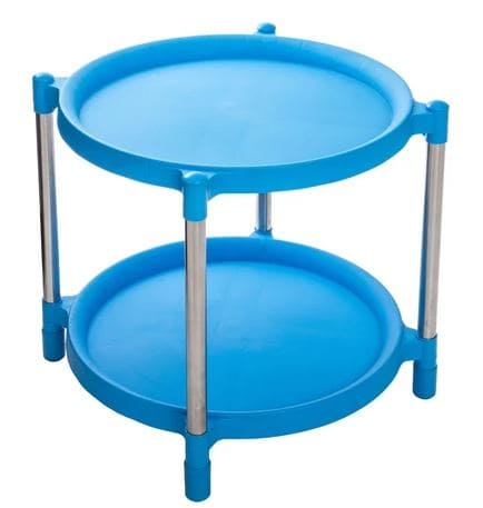 MEJA BULAT 2 TINGKAT